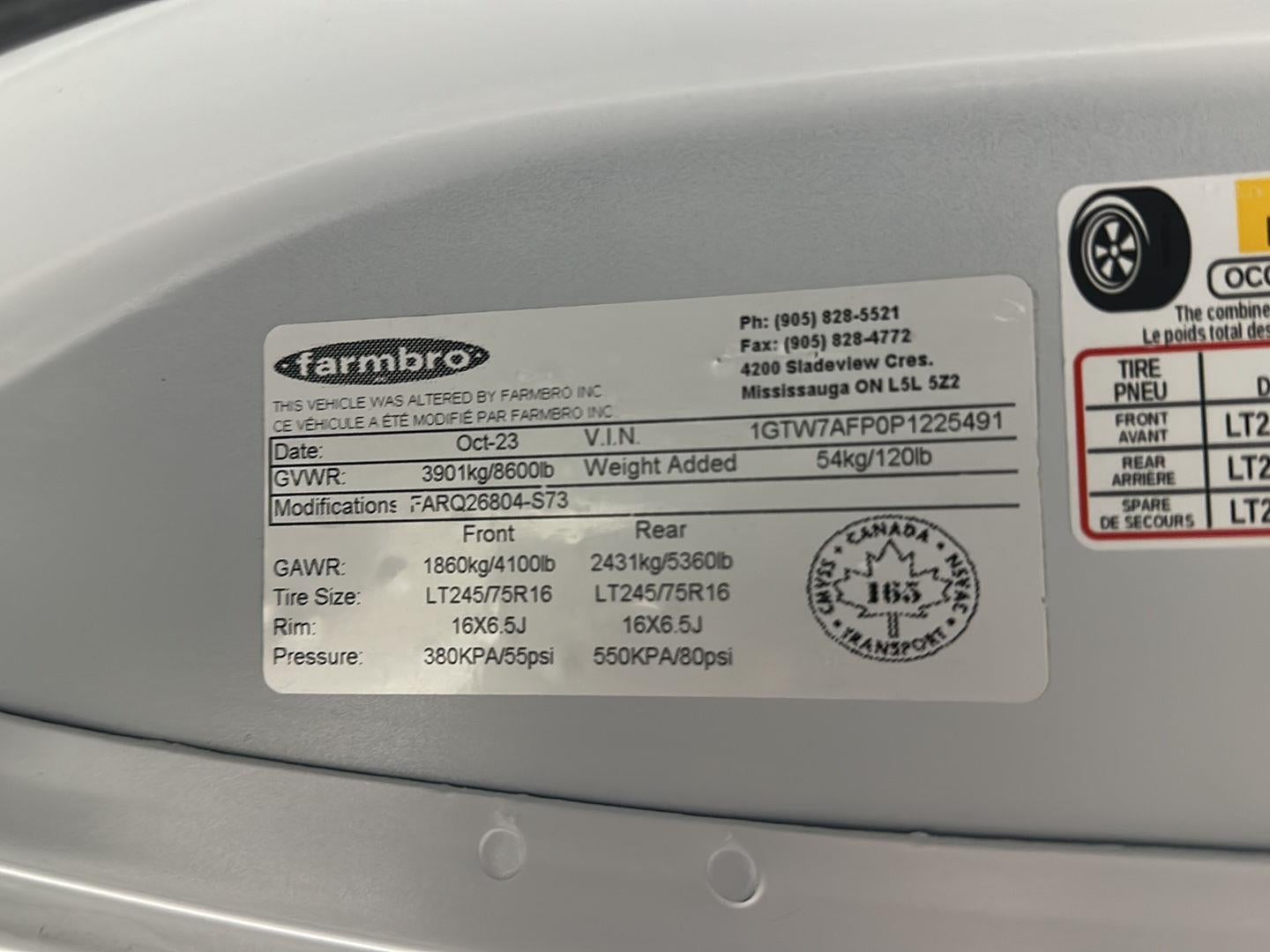 2023 GMC Savana Cargo 2500 Work Van